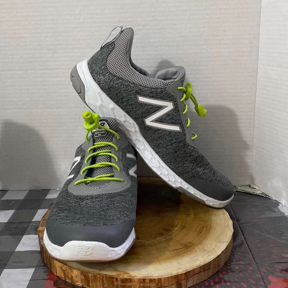 New Balance Gray and Green Sneakers